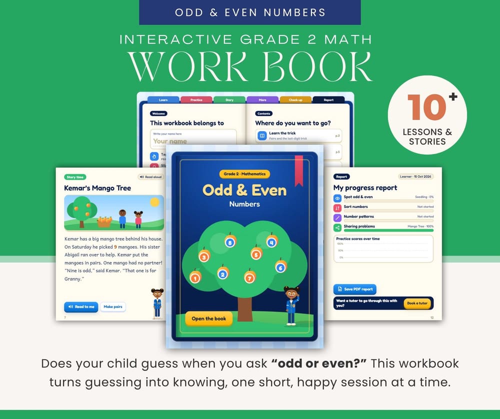 Cover of the Odd & Even Numbers interactive workbook